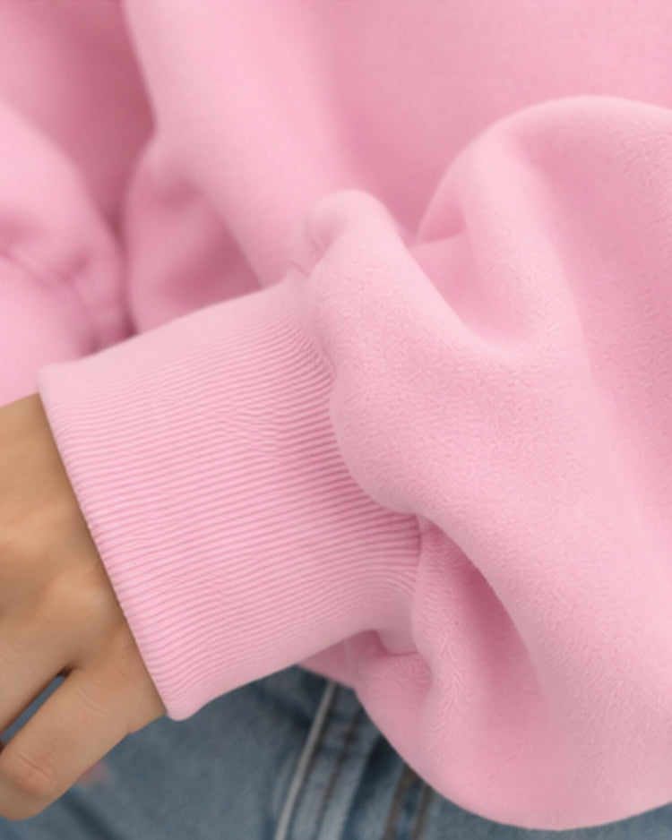 ALO Accolade Pink Marshmallow - detalle de puño y tela