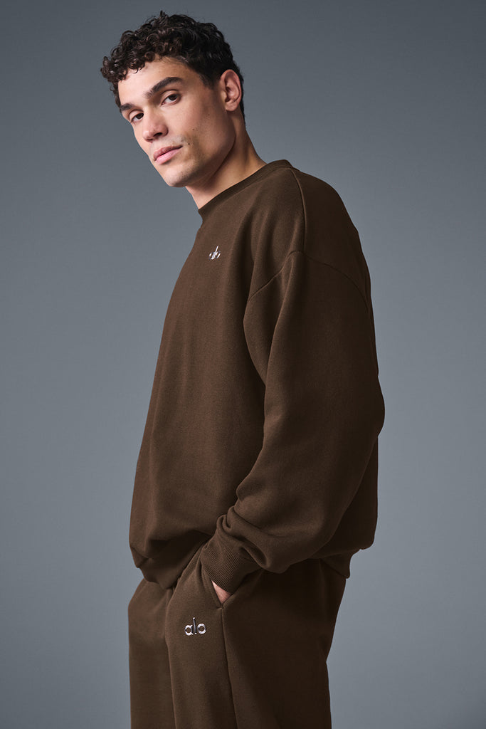 ALO Accolade Crew Neck café Espresso U3031RG, vista lateral