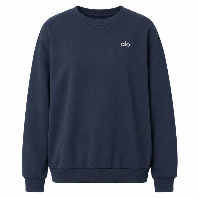 ALO Accolade Crew Neck azul marino, portada PRIMOS centrada con encuadre uniforme